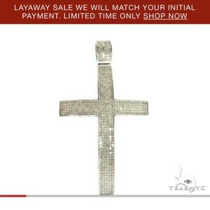 White gold/Diamond big cross